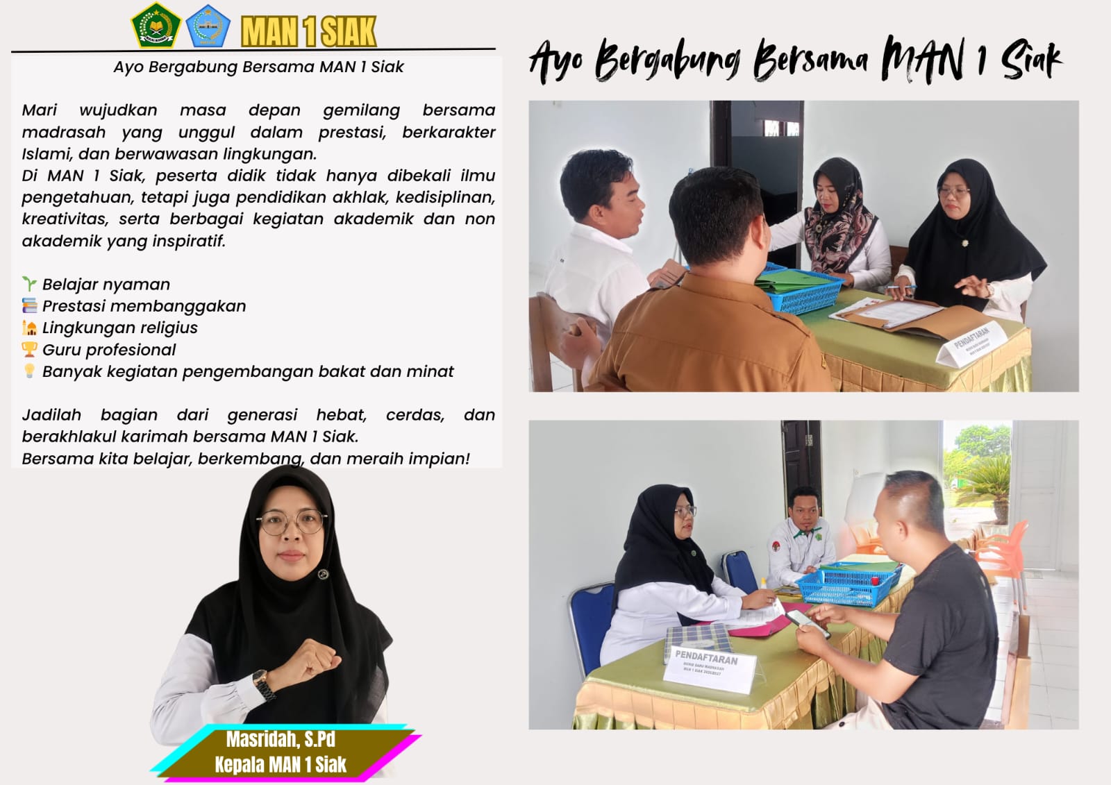 Ayo Bergabung Bersama MAN 1 Siak 